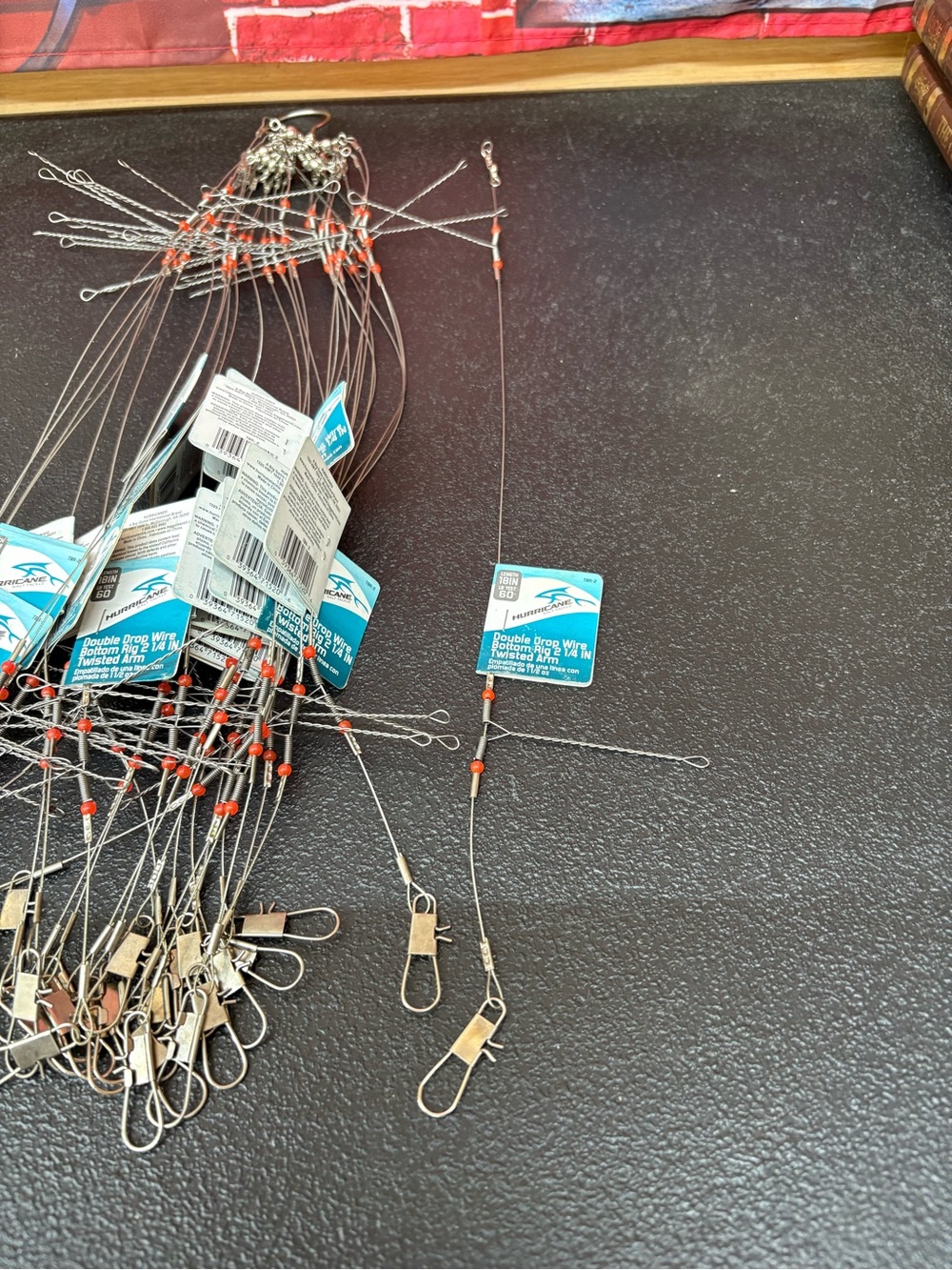 Lot of 29 Hurricane double drop wire rigs twisted arm